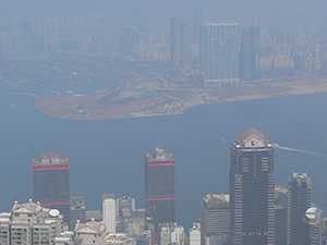 View from Lugard Road, The Peak, Hong Kong Island, 21 January 2005