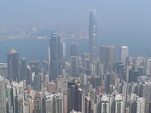 View from Lugard Road, The Peak, Hong Kong Island, 21 January 2005