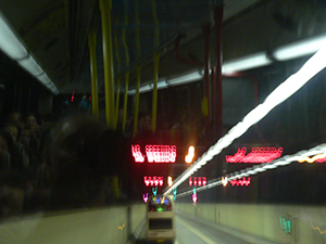 On a bus in the Western Harbour Tunnel, 23 January 2005