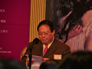 Patrick Ho, at the time Secretary for Home Affairs attending the official opening ceremony for an exhibition of French lmpressionist painting at the Hong Kong Museum of Art, 4 February 2005