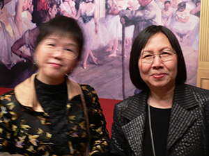 Wong Wo Bik and Christina Chu at an exhibition opening, Hong Kong Museum of Art, Tsim Sha Tsui, 4 February 2005