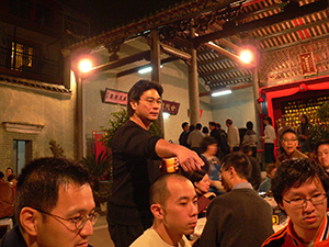 Host William Tang, at a celebration of the Lunar New Year in the Tang clan ancestral hall, Ping Shan, north-western New Territories, 11 February 2005