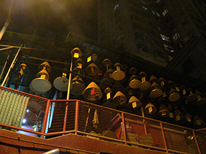 Incense spirals at the Kwong Fuk Ancestral Hall, Tai Ping Shan Street, Hong Kong Island, 5 March 2005