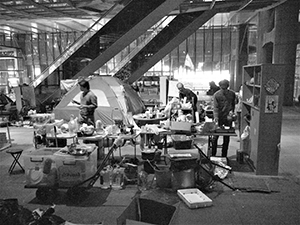 ‘Occupy’ protest camp in the public plaza beneath the Hong Kong and Shanghai Bank headquarters, Central, 12 December 2011