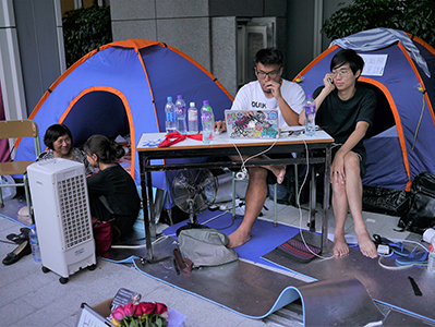 Protest against an attempt by the Government to introduce national education into the school curriculum, Civic Square, Admiralty, 5 September 2012