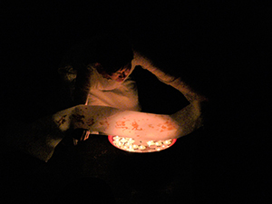 Performance with candles, Para Site Art Space, Po Yan Street, Sheung Wan, 23 April 2005