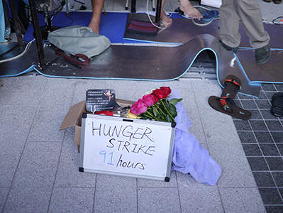 Hunger strike against an attempt by the Government to introduce national education into the school curriculum, Civic Square, 5 September 2012