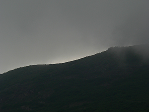 Mountain in low fog, Hong Kong Island, 15 May 2005