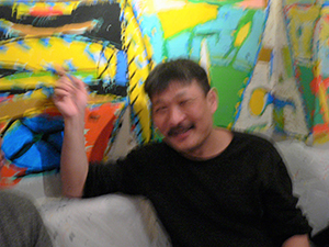 Painter Yank Wong Yankwai at Club 71, Central, 10 May 2005