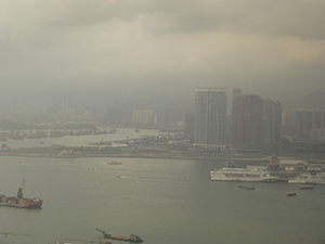 West Kowloon in cloudy weather, 12 May 2005
