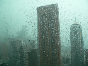 Rainy Weather, view through a window, Sheung Wan, 10 May 2005