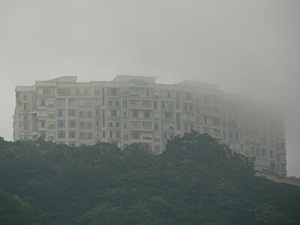 Buildings in mist, Hong Kong Island, 15 May 2005