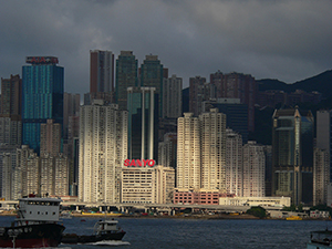 Hong Kong Island, viewed from Kowloon, 16 May 2005