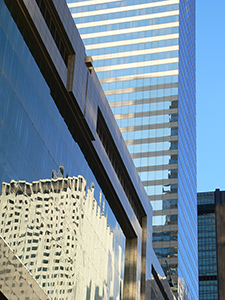 Reflection of a building on windows, Wanchai, 22 May 2005