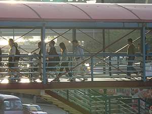 A footbridge, Wanchai, 22 May 2005