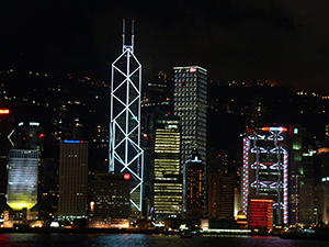 Hong Kong Island viewed from Tsim Sha Tsui, 11 June 2005