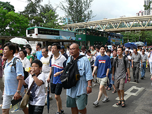 Pro-democracy march from Victoria Park to Central, 1 July 2005
