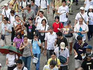 Pro-democracy march from Victoria Park to Central, 1 July 2005