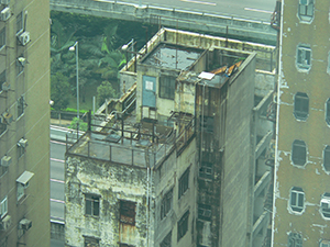 Rooftop of an old building, Sheung Wan, Hong Kong Island, 7 July 2005