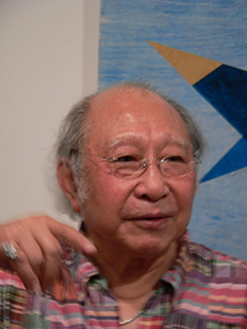 Gaylord Chan, at his exhibition opening, Hanart TZ Gallery, Central, 29 September 2005