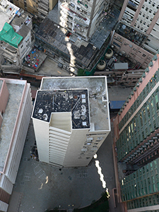 Buildings viewed from above, Sheung Wan, Hong Kong Island, 4 October 2005