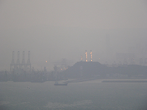 View of container terminal, Stonecutters Island, 2 October 2005