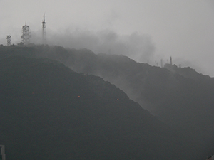 View of the Peak in misty weather, 9 September 2006