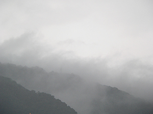 View of the Peak in misty weather, 9 September 2006