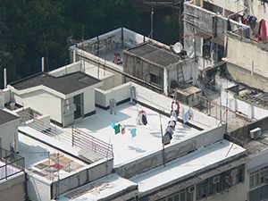 Laundry on rooftop, Sheung Wan, 31 October 2006
