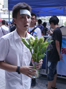 Protest at the Central Government Offices Complex, Admiralty, against an attempt by the Government to introduce national education into the school curriculum, 5 September 2012