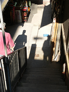 Coming down the steps, off Hollywood Road, 27 December 2006