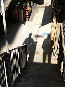 Coming down the steps, off Hollywood Road, 27 December 2006