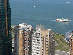 Buildings and Victoria Harbour, Sheung Wan, Hong Kong Island, 23 December 2006