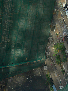 Building with scaffolding, Sheung Wan, Hong Kong Island, 23 December 2006