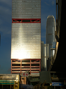 Reflection of sunlight off the Shun Tak Centre, Sheung Wan, 30 May 2007