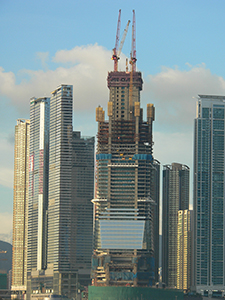 International Commerce Centre (ICC)  under construction, West Kowloon, 30 May 2007