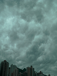 Sheung Wan in cloudy weather, Hong Kong Island, 8 June 2007