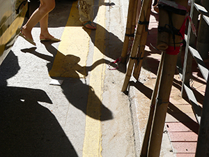 Light and shadow on the street, Wanchai, 14 July 2007