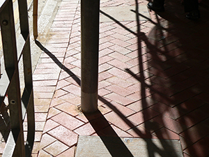 Light and shadow on the street, Wanchai, 14 July 2007