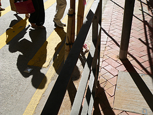 Light and shadow on the street, Wanchai, 14 July 2007