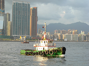 'HKU' tug boat, Sheung Wan, 16 July 2007