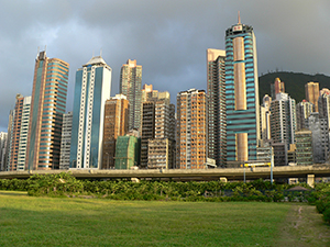 Grassy waterfront area, Sheung Wan, 16 July 2007