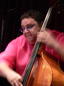 Peter Scherr on bass: jazz performance at the Fringe Club, Central, 20 July 2007