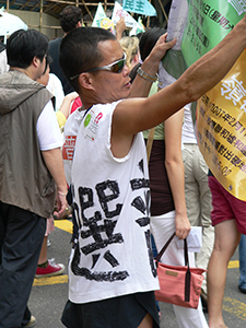 Participants in the annual pro-democracy march, 1 July 2007