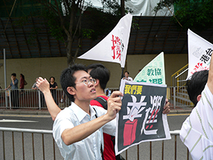 Participants in the annual pro-democracy march, 1 July 2007