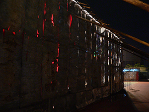 Temporary bamboo theatre for Chinese opera performances during the Hungry Ghost Festival, Sun Yat Sen Memorial Park, Sheung Wan, Hong Kong Island, 2 September 2007