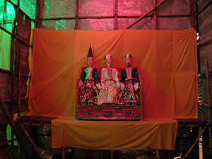 Paper figurines temporarily installed during the Hungry Ghost Festival, Sun Yat Sen Memorial Park, Sheung Wan, Hong Kong Island, 2 September 2007