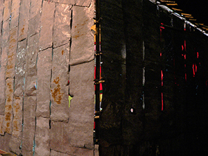 Temporary bamboo theatre for Chinese opera performances during the Hungry Ghost Festival, Sun Yat Sen Memorial Park, Sheung Wan, Hong Kong Island, 2 September 2007