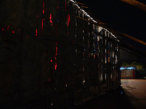 Temporary bamboo theatre for Chinese opera performances during the Hungry Ghost Festival, Sun Yat Sen Memorial Park, Sheung Wan, Hong Kong Island, 2 September 2007