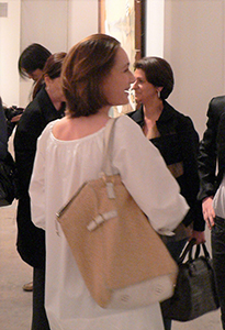 Actress Kristin Scott Thomas, at the opening of an exhibition of Julian Schnabel's work, Taikoo Place, Quarry Bay, Hong Kong Island, 6 November 2007